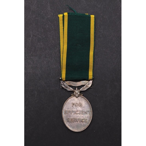 1355 - A GEORGE VI EFFICIENCY MEDAL WITH MILITIA SUSPENSION TO THE ROYAL ENGINEERS. A George VI Territorial... 