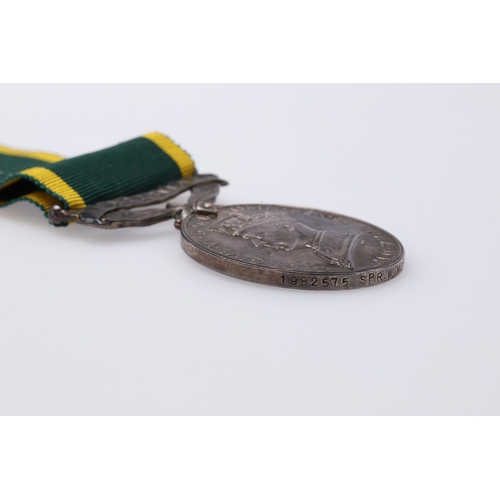 1355 - A GEORGE VI EFFICIENCY MEDAL WITH MILITIA SUSPENSION TO THE ROYAL ENGINEERS. A George VI Territorial... 