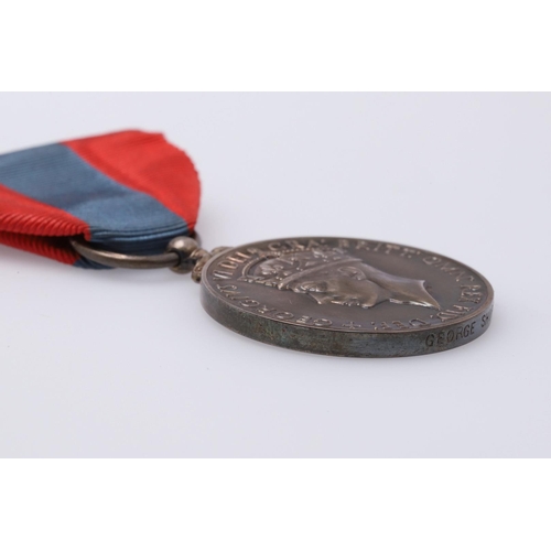 1356 - A GEORGE VI IMPERIAL SERVICE MEDAL. A George VI Imperial Service Medal named to George Shipton, on p... 