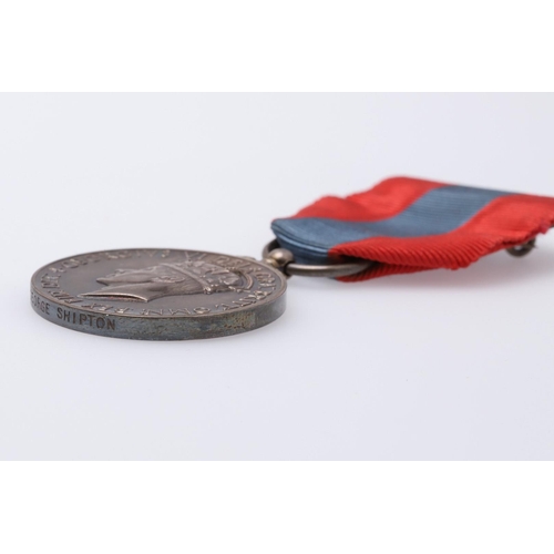 1356 - A GEORGE VI IMPERIAL SERVICE MEDAL. A George VI Imperial Service Medal named to George Shipton, on p... 