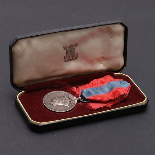 1356 - A GEORGE VI IMPERIAL SERVICE MEDAL. A George VI Imperial Service Medal named to George Shipton, on p... 