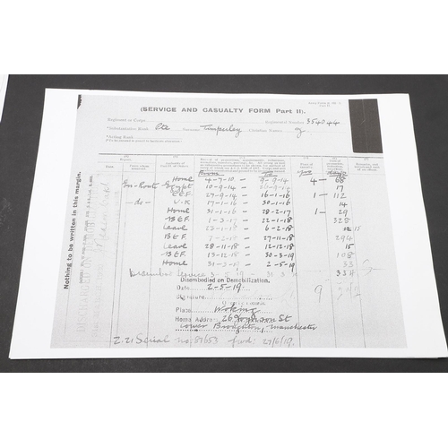 1415 - A FIRST WORLD WAR CASUALTY GROUP OF FOUR TO THE ROYAL ARMY MEDICAL CORPS, REGIMENTAL NUMBER 96. A Gr... 