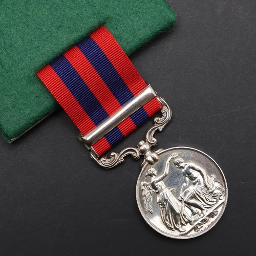 644 - AN INDIAN GENERAL SERVICE MEDAL 1854-1895 WITH NORTH WEST FRONTIER CLASP TO THE RIFLE BRIGADE. A Que... 