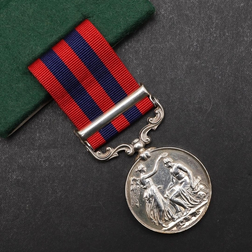 646 - AN INDIA GENERAL SERVICE MEDAL 1854-1895 WITH PERAK CLASP TO THE 1ST/10TH REGIMENT OF FOOT. An India... 