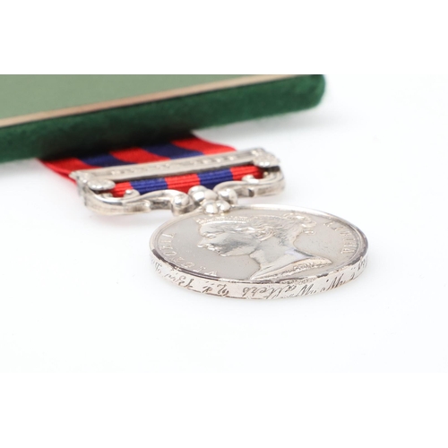 650 - AN INDIA GENERAL SERVICE MEDAL 1854-1895 WITH SIKKIM 1888 CLASP TO THE DERBYSHIRE REGIMENT. An India... 