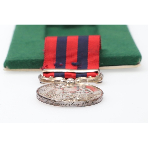 654 - AN INDIAN GENERAL SERVICE MEDAL 1854-1895 WITH CHIN-LUSHAI 1889-90 CLASP TO THE SCOTTISH BORDERERS. ... 