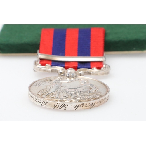 659 - AN INDIA GENERAL SERVICE MEDAL 1854-1895 WITH CHIN HILLS 1892-93 CLASP TO THE 30TH BURMA INFANTRY. A... 