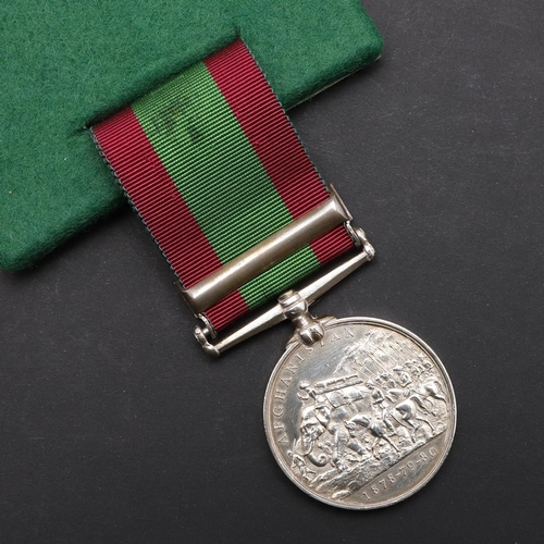 687 - AN AFGHANISTAN MEDAL 1878-80 WITH ALI MUSJID CLASP TO THE 17TH REGIMENT OF FOOT. An Afghanistan meda... 