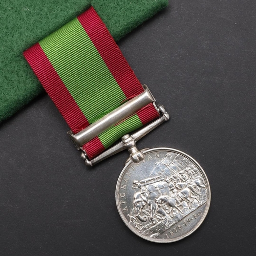 690 - AN AFGHANISTAN MEDAL 1878-80 WITH AHMED KHER CLASP TO THE 11TH BRIGADE ROYAL ARTILLERY. An Afghanist... 