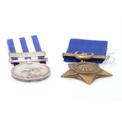 697 - AN EGYPT MEDAL PAIR TO H.M.S. SUPERB. A pair comprising Egypt Medal 1882-89 with Alexandria 11th Jul... 