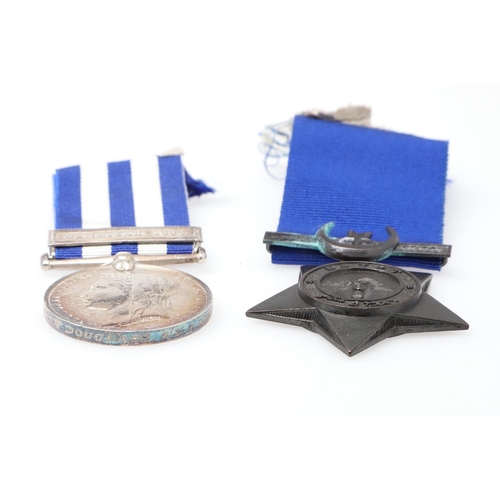 700 - AN EGYPT MEDAL PAIR TO THE KING'S OWN SCOTTISH BORDERS. A pair comprising Egypt Medal 1882-89 with G... 