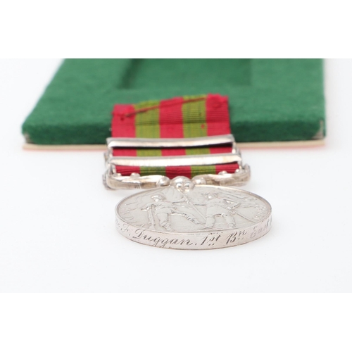 717 - A TWO CLASP INDIAN GENERAL SERVICE MEDAL 1895-1902 TO THE EAST KENT REGIMENT, THE BUFFS. A Queen Vic... 