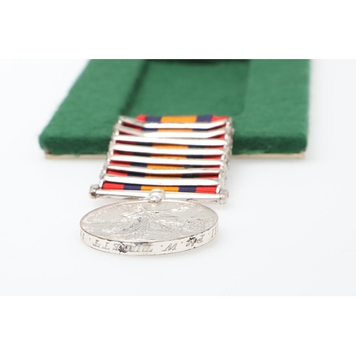 746 - A SEVEN CLASP QUEEN'S SOUTH AFRICA MEDAL TO THE 14TH HUSSARS. A Queen's South Africa Medal with ghos... 