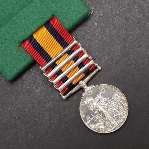 747 - A FOUR CLASP QUEEN'S SOUTH AFRICA MEDAL TO THE ROYAL ARMY MEDICAL CORPS. A Queen's South Africa Meda... 