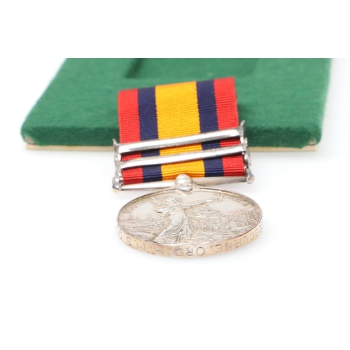 748 - A TWO CLASP QUEEN'S SOUTH AFRICA MEDAL RENAMED TO H.M.S. DIADEM. A Queen's South Africa Medal with a... 