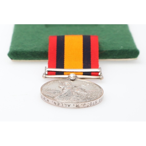 752 - A QUEEN'S SOUTH AFRICA MEDAL WITH NATAL CLASP TO THE ROYAL NAVY. A Queen's South Africa Medal with g... 