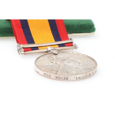 753 - A QUEEN'S SOUTH AFRICA MEDAL WITH RELIEF OF LADYSMITH CLASP TO A CASUALTY WITH THE DEVON REGIMENT. A... 