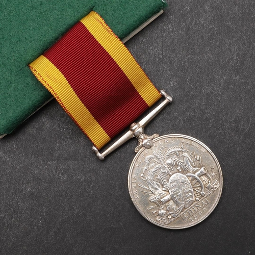 764 - A CHINA WAR MEDAL 1900 TO THE 24TH BALUCH REGIMENT H.M.S. CALCUTTA. A China War Medal 1900 without c... 