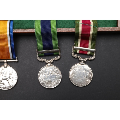 777 - A TIBET AND FIRST WORLD WAR GROUP OF FOUR TO THE MULE CORPS. A Group of four comprising Tibet Medal ... 