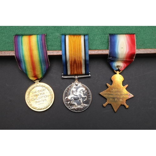 812 - A FIRST WORLD WAR CASUALTY TRIO TO THE ROYAL NAVY COLLINGWOOD BATTALION. A Trio comprising 1914 Star... 