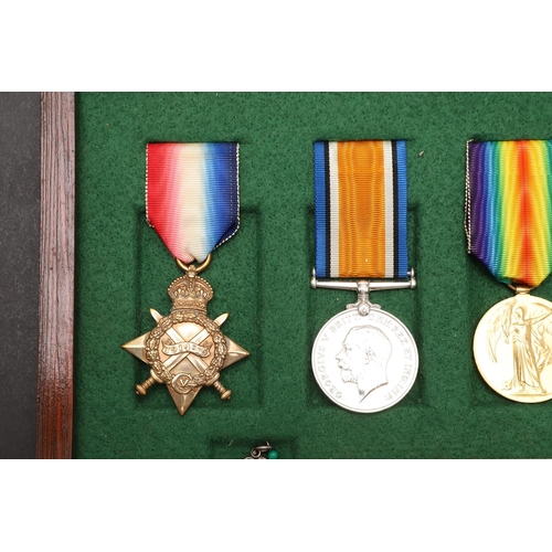 816 - A FIRST WORLD WAR CASUALTY TRIO TO THE RIFLE BRIGADE. A Great War Trio comprising 1914-15 Star named... 