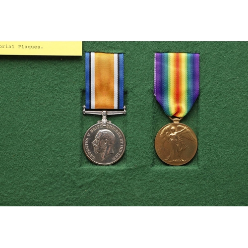 819 - TWO FIRST WORLD WAR CASUALTY PAIRS AND PLAQUES TO BROTHERS. A Great War pair comprising War and Vict... 