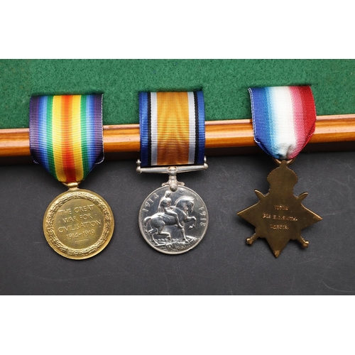 827 - A FIRST WORLD WAR TRIO TO A GALLIPOLI CASUALTY FROM THE WORCESTERSHIRE REGIMENT. A Trio comprising 1... 