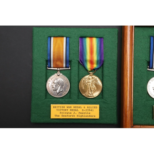 828 - TWO FIRST WORLD WAR PAIRS TO CASUALTIES WITH THE SEAFORTH HIGHLANDERS. A pair comprising War Medal a... 