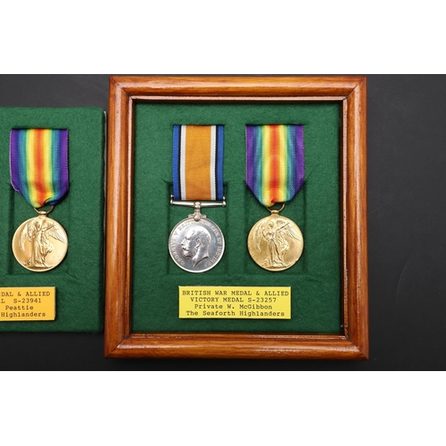 828 - TWO FIRST WORLD WAR PAIRS TO CASUALTIES WITH THE SEAFORTH HIGHLANDERS. A pair comprising War Medal a... 