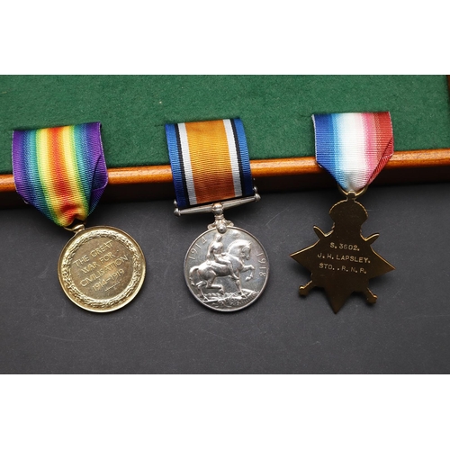 847 - A FIRST WORLD WAR TRIO TO THE ROYAL NAVAL RESERVE. A Trio comprising 1914-15 Star named to S.3602 J.... 