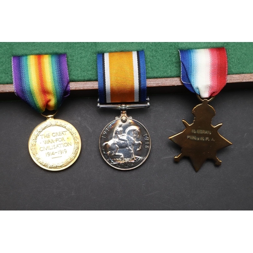 857 - A FIRST WORLD WAR TRIO TO THE MERCHANT FLEET AUXILLIARY. A Trio comprising 1914-15 Star with clasp n... 