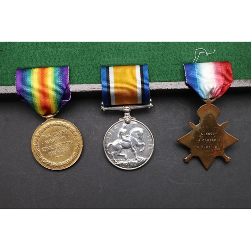 859 - A FIRST WORLD WAR TRIO TO THE ROYAL NAVY. A Trio comprising 1914-15 Star named to L.5026 J. Cassar O... 