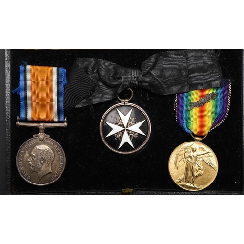 860 - A FIRST WORLD WAR ORDER OF ST JOHN FIRST WORLD WAR GROUP OF THREE. A group of three comprising War M... 