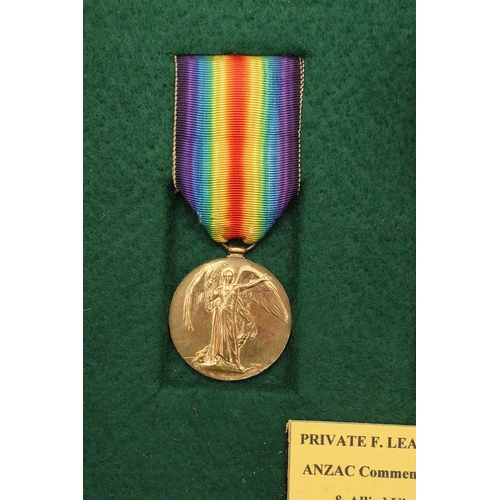 867 - A GREAT WAR VICTORY MEDAL AND ANZAC COMMEMORATIVE MEDAL TO THE AUSTRALIAN IMPERIAL FORCE. A Victory ... 