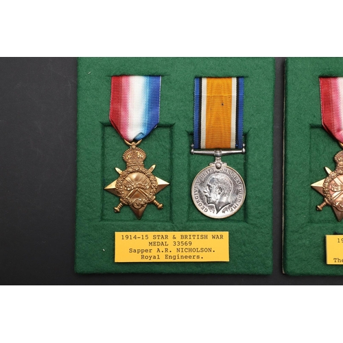 868 - TWO FIRST WORLD WAR PAIRS INCLUDING 1914-15 STARS. Two comprising 1914-15 Star And Victory Medal nam... 