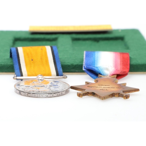 868 - TWO FIRST WORLD WAR PAIRS INCLUDING 1914-15 STARS. Two comprising 1914-15 Star And Victory Medal nam... 