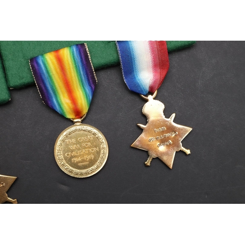 868 - TWO FIRST WORLD WAR PAIRS INCLUDING 1914-15 STARS. Two comprising 1914-15 Star And Victory Medal nam... 