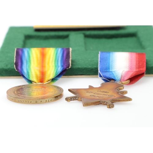 868 - TWO FIRST WORLD WAR PAIRS INCLUDING 1914-15 STARS. Two comprising 1914-15 Star And Victory Medal nam... 