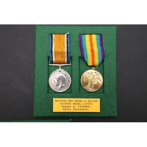 870 - THREE FIRST WORLD WAR PAIRS TO THE ROYAL ENGINEERS AND OTHERS. A Great War pair comprising War Medal... 