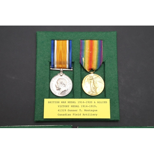 871 - THREE FIRST WORLD WAR PAIRS TO THE ROYAL ARTILLERY. A pair comprising War Medal and Victory Medal na... 