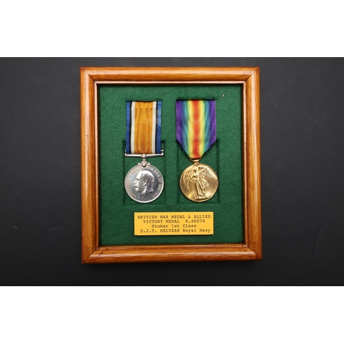 872 - TWO FIRST WORLD WAR PAIRS TO THE ROYAL NAVY. A pair comprising War Medal and Victory Medal named to ... 