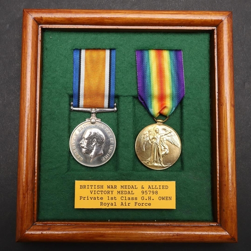 873 - FOUR FIRST WORLD WAR PAIRS TO THE ROYAL AIR FORCE. A pair comprising War Medal and Victory Medal nam... 