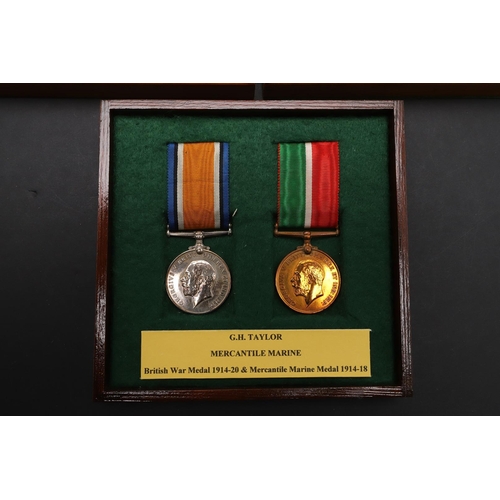 875 - THREE FIRST WORLD WAR MERCANTILE MARINE PAIRS. Three Mercantile Marine and War Medal pairs to: Harol... 