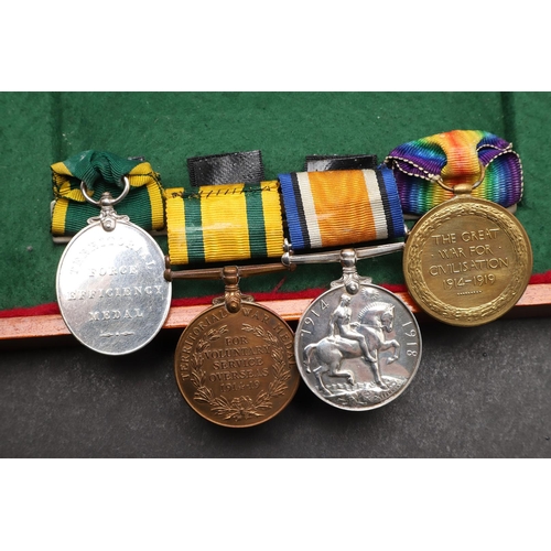 876 - A FIRST WORLD TERRITORIAL GROUP OF FOUR TO THE ROYAL HORSE ARTILLERY. A Great War trio comprising Wa... 