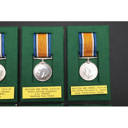 893 - A COLLECTION OF EIGHT FIRST WORLD WAR BRITISH WAR MEDALS. A collection of British War Medals 1914-20... 