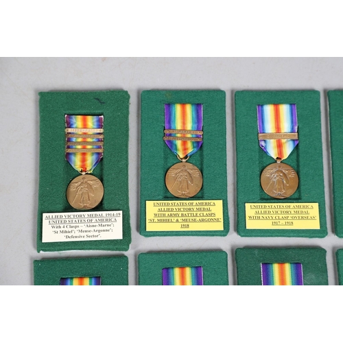 900 - AN EXTENSIVE COLLECTION OF FIRST WORLD WAR INTER-ALLIED VICTORY MEDALS. A collection of first World ... 