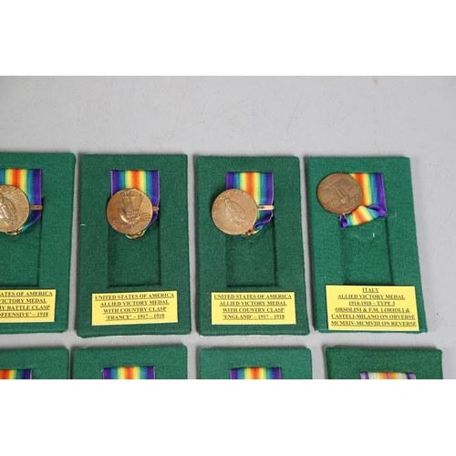 900 - AN EXTENSIVE COLLECTION OF FIRST WORLD WAR INTER-ALLIED VICTORY MEDALS. A collection of first World ... 