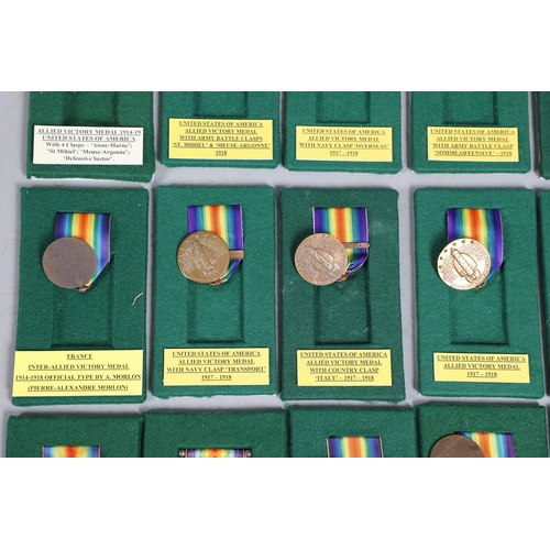 900 - AN EXTENSIVE COLLECTION OF FIRST WORLD WAR INTER-ALLIED VICTORY MEDALS. A collection of first World ... 