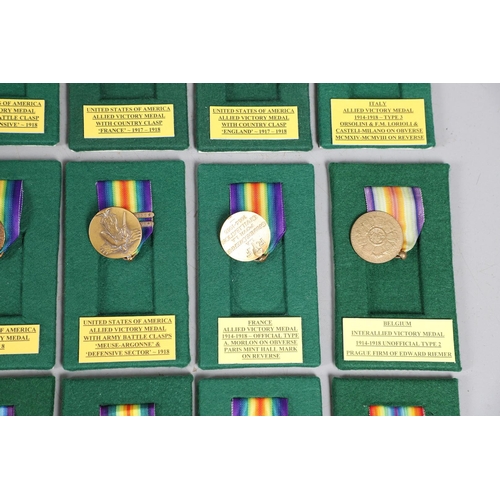 900 - AN EXTENSIVE COLLECTION OF FIRST WORLD WAR INTER-ALLIED VICTORY MEDALS. A collection of first World ... 