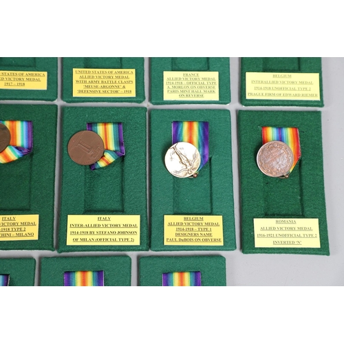 900 - AN EXTENSIVE COLLECTION OF FIRST WORLD WAR INTER-ALLIED VICTORY MEDALS. A collection of first World ... 